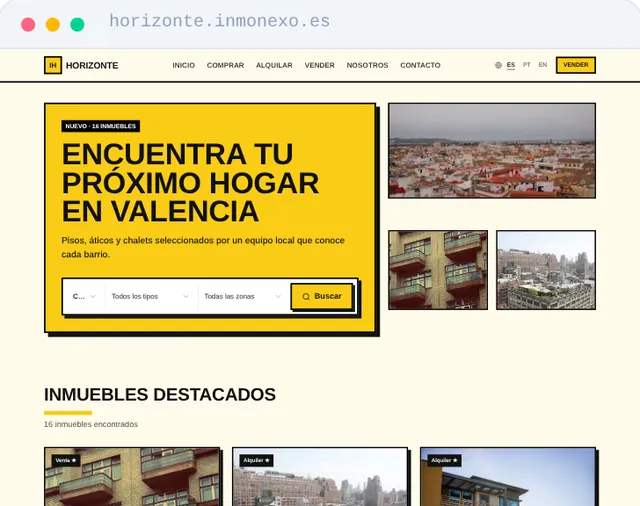 Plantilla Urbano de la web de agencia de InmoNexo
